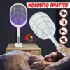 Rechargeable Dual-Use Electric Mosquito Racket Mosquito Swatter with LED - Image 3