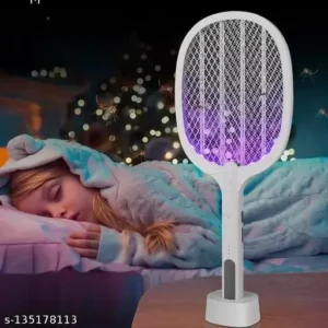 Rechargeable Dual-Use Electric Mosquito Racket Mosquito Swatter with LED