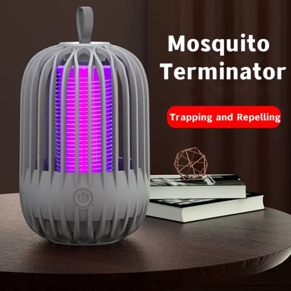 Rechargeable Dual-Use Electric Mosquito Racket Mosquito Swatter with LED - Image 7